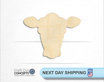 Cow Steer Head - Laser Cut Unfinished Wood Cutout Craft Shapes