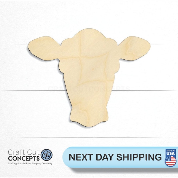 Cow Steer Head - Laser Cut Unfinished Wood Cutout Craft Shapes