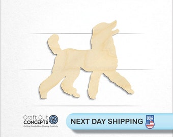 Poodle Dog - Laser Cut Unfinished Wood Cutout Craft Shapes