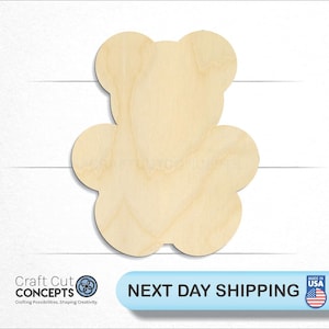 Teddy Bear - Laser Cut Unfinished Wood Cutout Craft Shapes