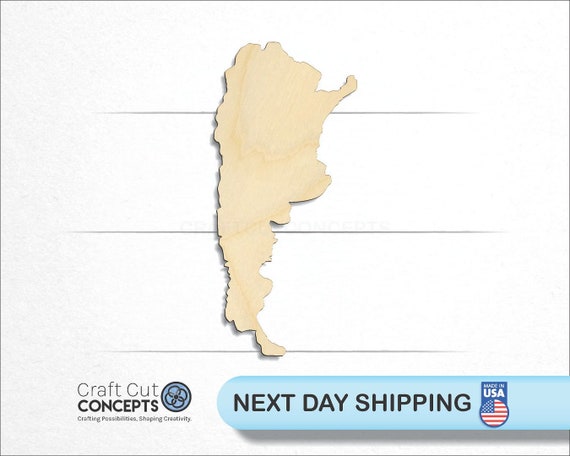Argentina Cutout - Large & Small - Pick Size - Laser Cut Unfinished Wood Cutout Shapes (SO-0352)*2-24