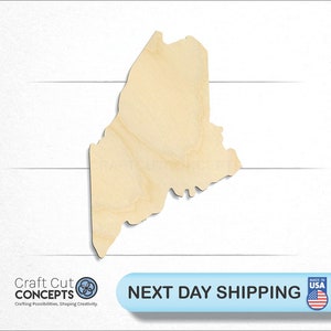 State Maine Home - Laser Cut Out Unfinished Wood Craft Shape STAT17 State Maine Home - Laser Cut Out Unfinished Wood Craft Shape STAT17