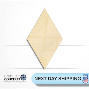 Diamond - Laser Cut Unfinished Wood Cutout Craft Shapes