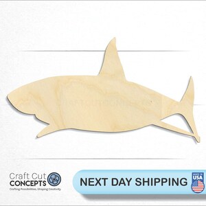 Swimming Shark - Laser Cut Unfinished Wood Cutout Craft Shapes