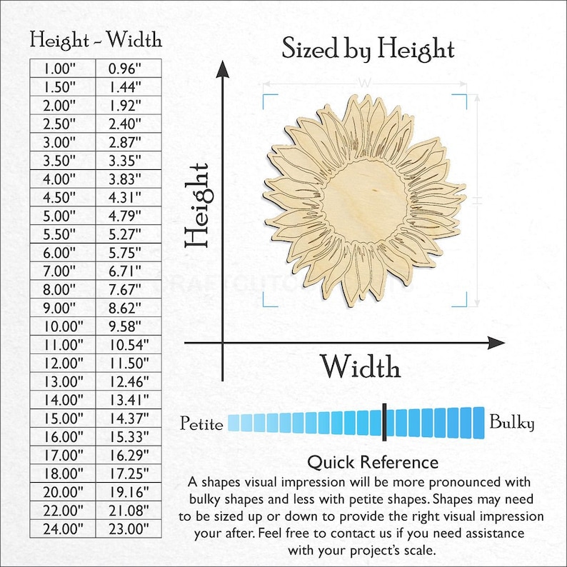 Sun Flower Engraved Details  Baltic Birch craft wood blank sizes available