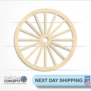 Wagon - Laser Cut Out Unfinished Wood Craft Shape WGN14 Wagon - Laser Cut Out Unfinished Wood Craft Shape WGN14