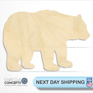 Bear - Laser Cut Unfinished Wood Cutout Craft Shapes
