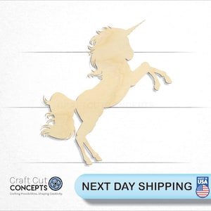 Unicorn Shape - Laser Cut Unfinished Wood Cutout Craft Shapes