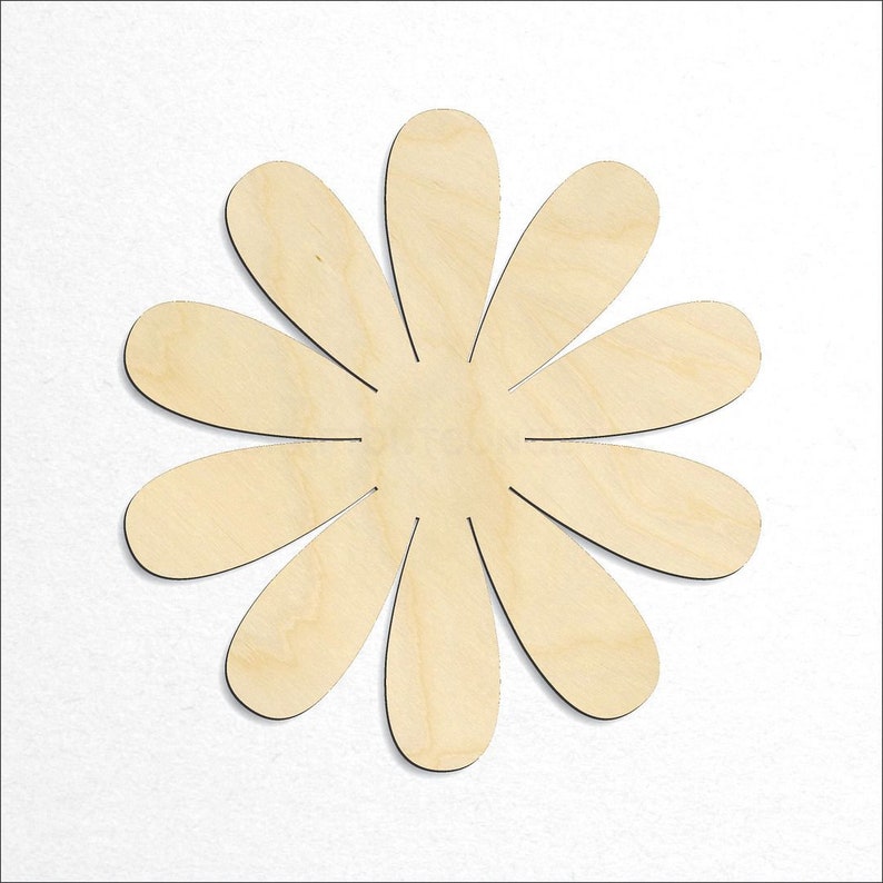 Daisy Flower Petals craft blank top down view product photo.