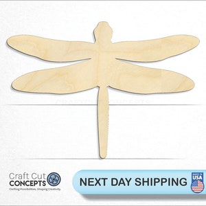 Flying Dragon Fly - Laser Cut Unfinished Wood Cutout Craft Shapes