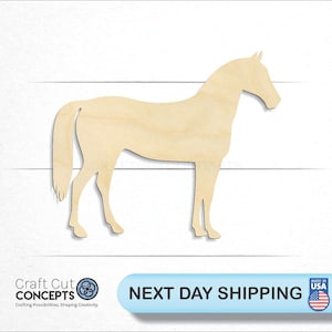 Horse Shape Standing - Laser Cut Unfinished Wood Cutout Craft Shapes