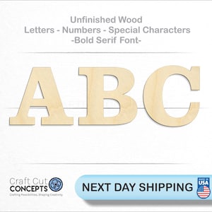 Unfinished Wood Letters - Laser Cut Unfinished Wood Shapes and Letters