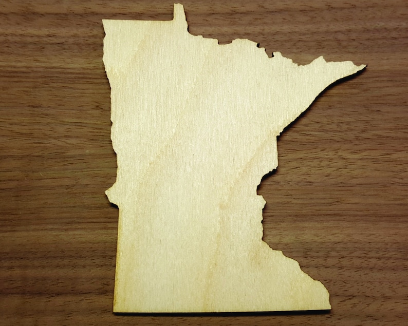*2-24 Minnesota MN High Definition Borders State Cutout Large /& Small SO-0010-23 Pick Size Laser Cut Unfinished Wood Cutout Shapes