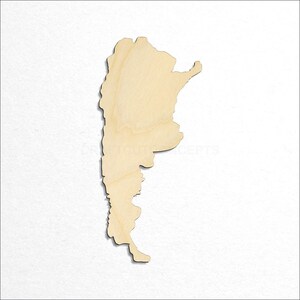 Argentina South America Country Cutout craft blank top down view product photo.