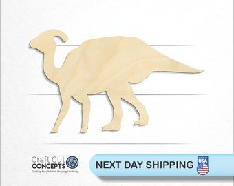 Hadrosaurid Duck Billed Dinosaur - Laser Cut Unfinished Wood Cutout Craft Shapes