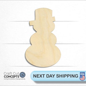 Snowman - Laser Cut Unfinished Wood Cutout Craft Shapes
