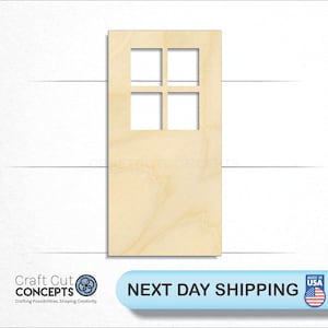 Door - Laser Cut Out Unfinished Wood Craft Shape BLD78 Door - Laser Cut Out Unfinished Wood Craft Shape BLD78