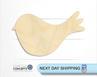 Bird Cute - Laser Cut Unfinished Wood Cutout Craft Shapes