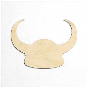 Vikings Norse Helmet Shape craft blank top down view product photo.