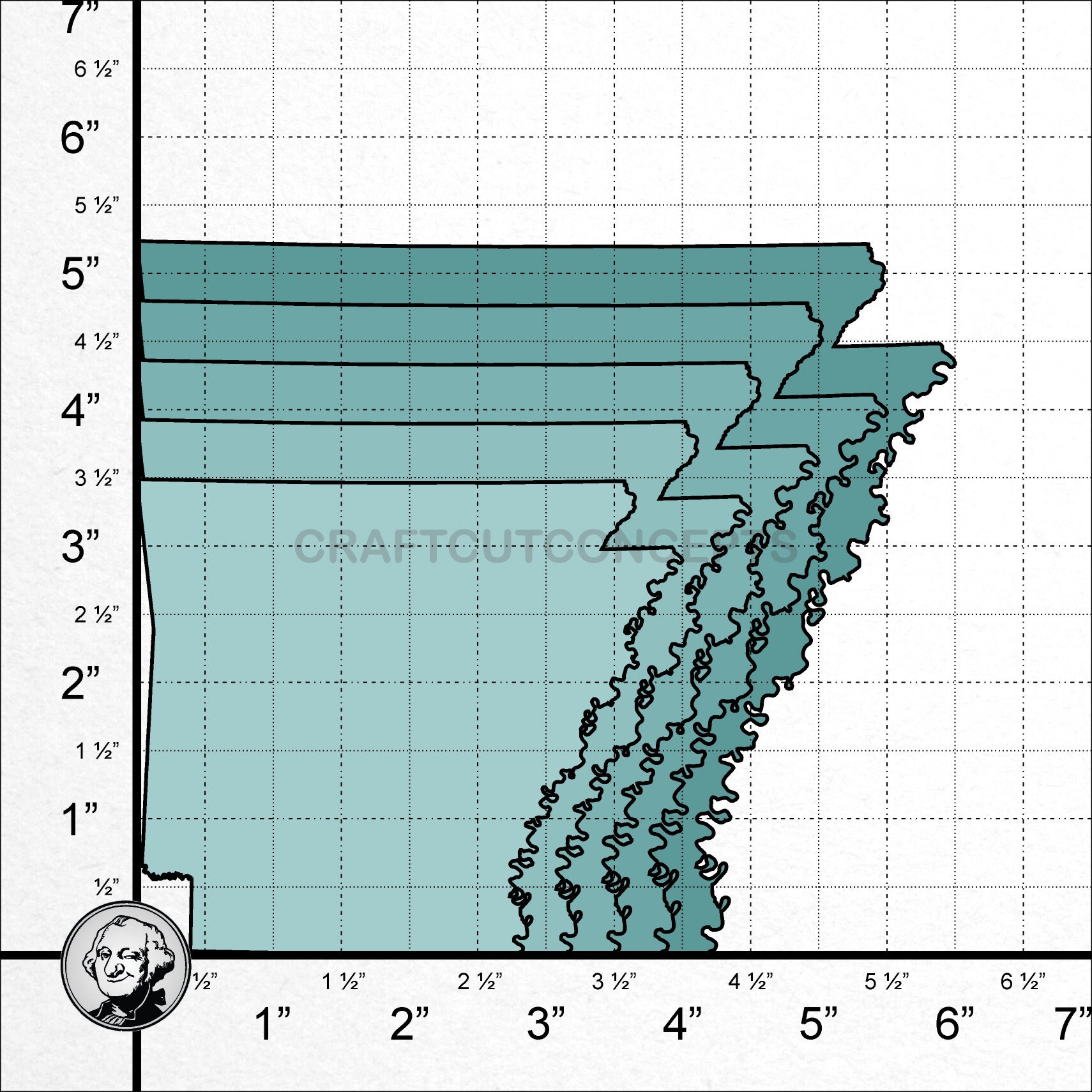 Arkansas AR High Definition Borders State Cutout Large & Etsy