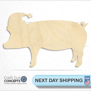 Pig - Laser Cut Out Unfinished Wood Craft Shape PIG5 Pig - Laser Cut Out Unfinished Wood Craft Shape PIG5