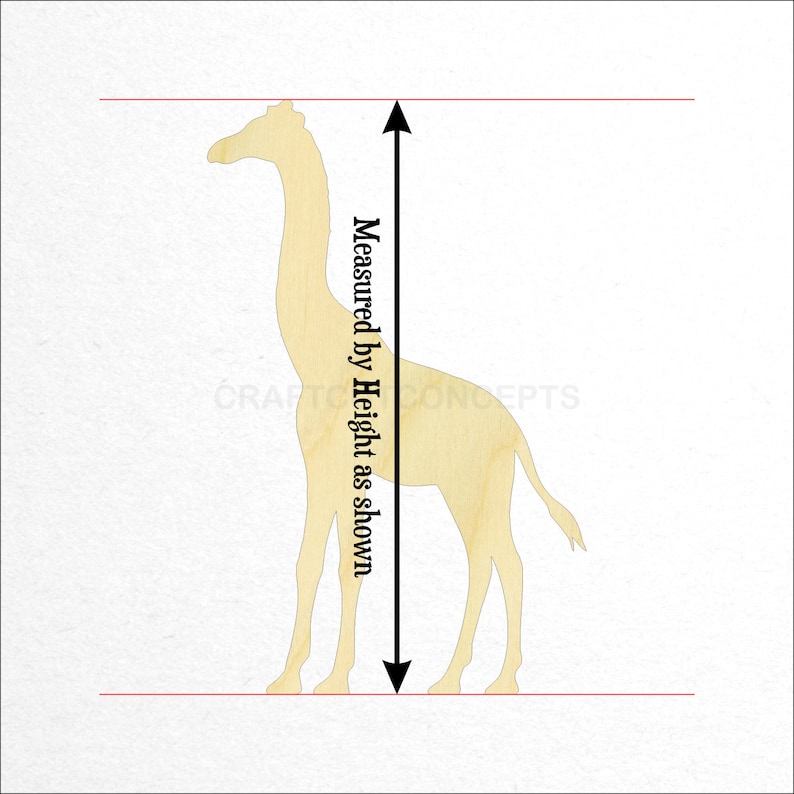 SO-0125 Unfinished Wood Cutout Shapes Zoo Safari Mobile Paint Pick Size African Wildlife Giraffe Shape *2-24 Large /& Small