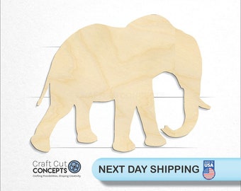 Bull Elephant Shape - Laser Cut Unfinished Wood Cutout Craft Shapes