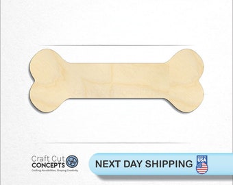 Dog Bone - Laser Cut Unfinished Wood Cutout Craft Shapes