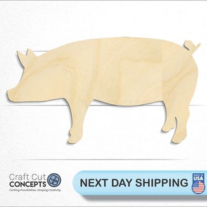 Pig Piglet - Laser Cut Unfinished Wood Cutout Craft Shapes