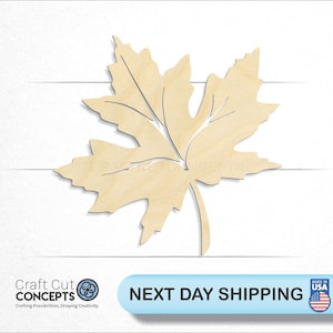 Maple Leaf Outline - Laser Cut Unfinished Wood Cutout Craft Shapes