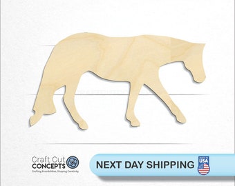 Walking Horse - Laser Cut Unfinished Wood Cutout Craft Shapes