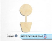 Flower Topiary - Laser Cut Out Unfinished Wood Craft Shape FLR5 Flower Topiary - Laser Cut Out Unfinished Wood Craft Shape FLR5