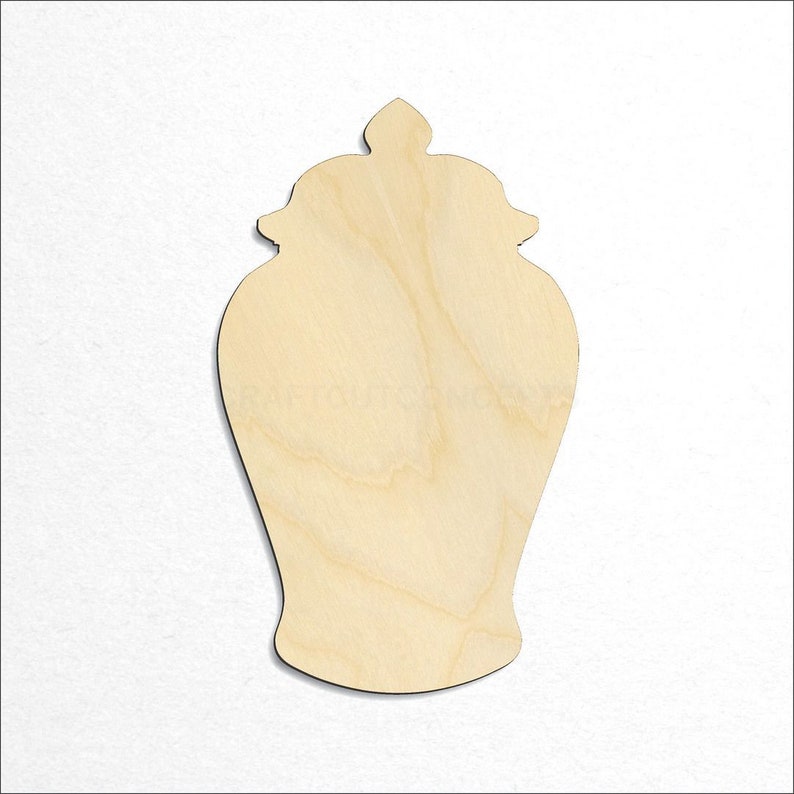 Ginger Jar Shape craft blank top down view product photo.