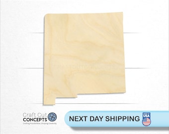 New Mexico NM State Crafty - Laser Cut Unfinished Wood Cutout Craft Shapes