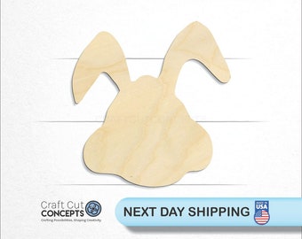 Easter Bunny Head - Laser Cut Unfinished Wood Cutout Craft Shapes