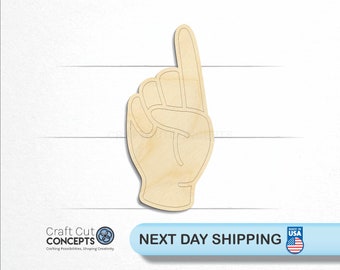 Letter D Sign Language ASL Cutout - Laser Cut Unfinished Wood Shapes and Letters
