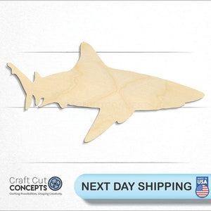Shark - Laser Cut Unfinished Wood Cutout Craft Shapes