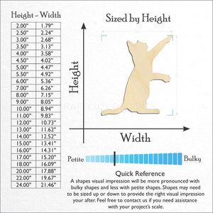 Playful Playing Cat Shape  Baltic Birch craft wood blank sizes available