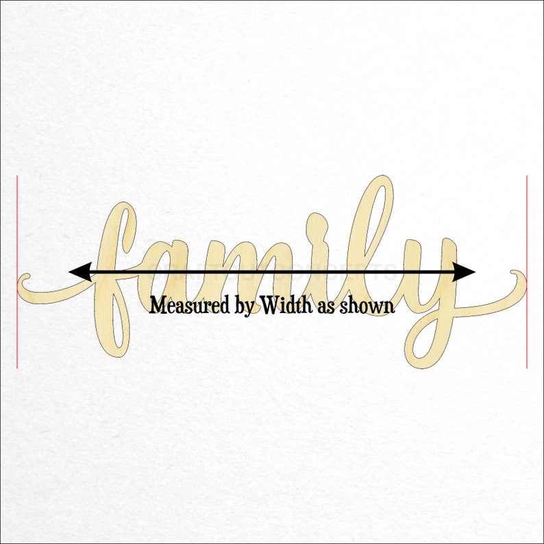 Family Script Unfinished Wood Sign Laser Cut Hanging Wall - Etsy