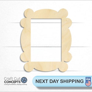Picture Frame - Laser Cut Unfinished Wood Cutout Craft Shapes