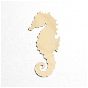 Seahorse Shape craft blank top down view product photo.