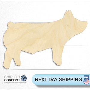 Show Pig Piglet - Laser Cut Unfinished Wood Cutout Craft Shapes