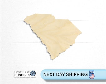 South Carolina SC State - Laser Cut Unfinished Wood Cutout Craft Shapes