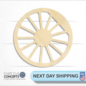 Train Locomotive Wheel - Laser Cut Unfinished Wood Cutout Craft Shapes