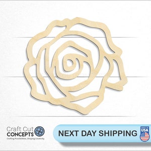 Rose Flower - Large & Small - Pick Size - Laser Cut Unfinished Cutout Shapes Garden Wall Shop Green House Arrangement  (SO-0413-01)*4-24