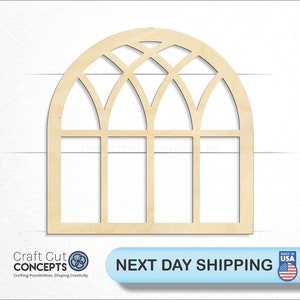 Arched Eyebrow Window - Laser Cut Unfinished Wood Cutout Craft Shapes