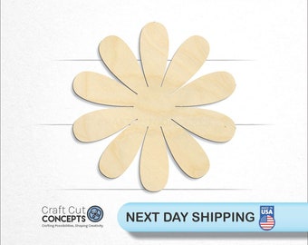 Garden Flower - Laser Cut Unfinished Wood Cutout Craft Shapes