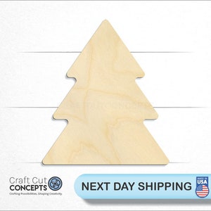 Christmas Pine Tree - Laser Cut Unfinished Wood Cutout Craft Shapes