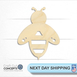 Bumble Bee Cute - Laser Cut Unfinished Wood Cutout Craft Shapes
