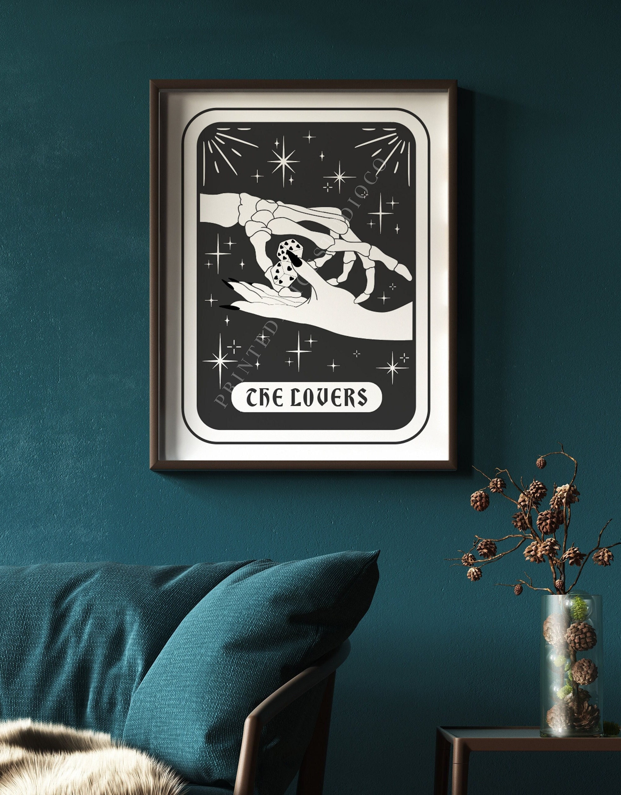 Skeleton Tarot Card: the Lovers | Digital Download - Etsy